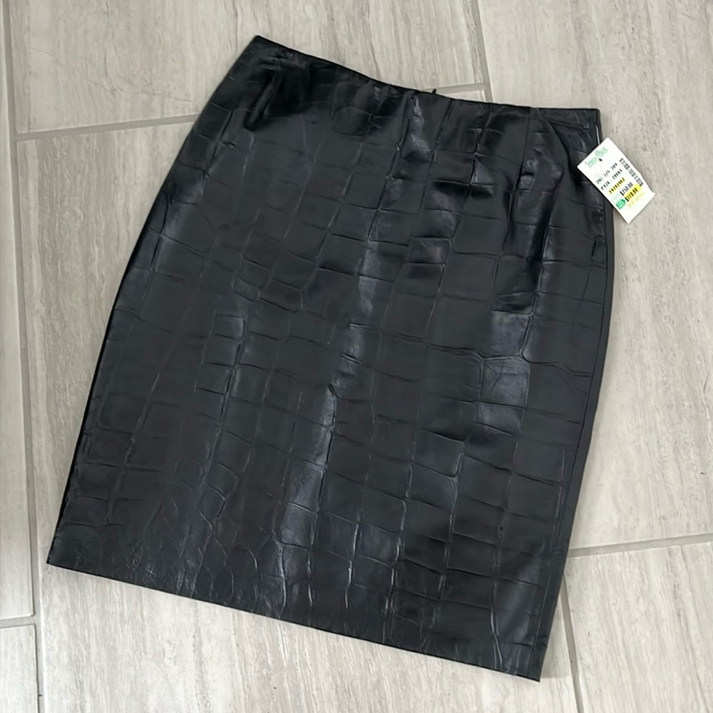 Vintage leather pencil skirt